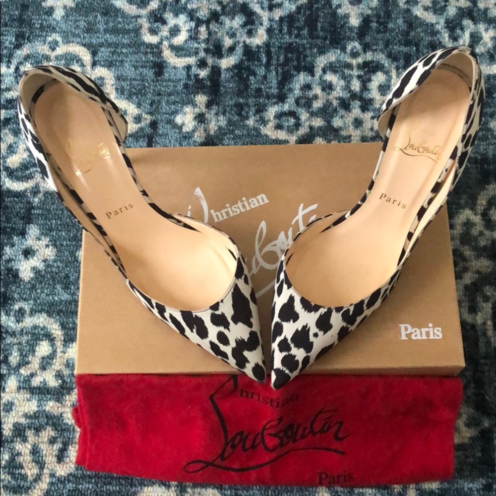 Louboutin Iriza 100 Tissu Leopardino 4.5 in. Heels